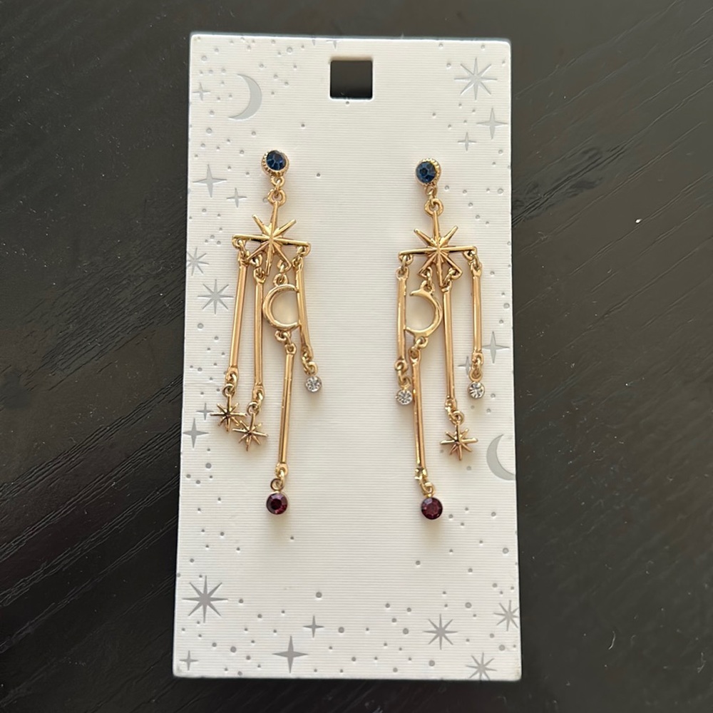 Old Navy stars and moon earrings new nwt